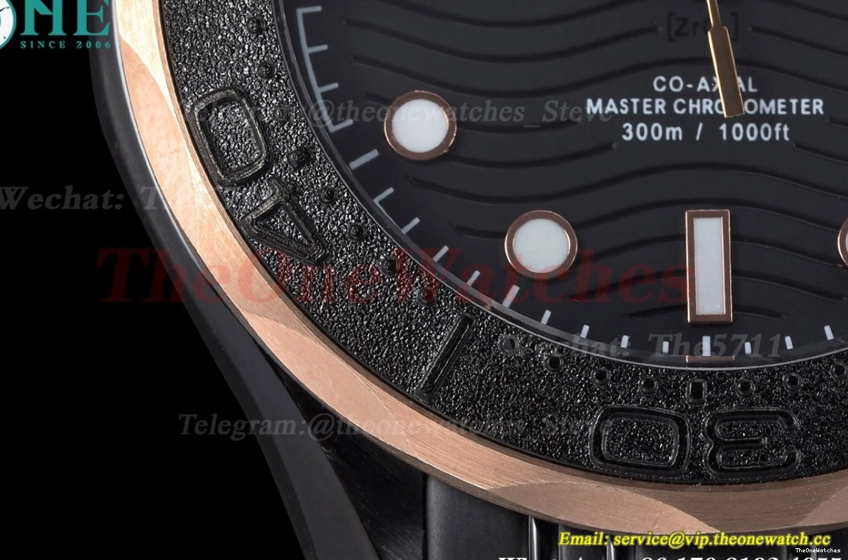 Dial 300m Black PVD PVD 42mm GDF MY8215 Seamaster 0201